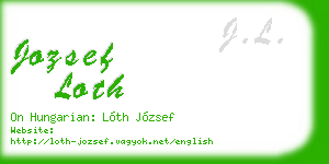 jozsef loth business card